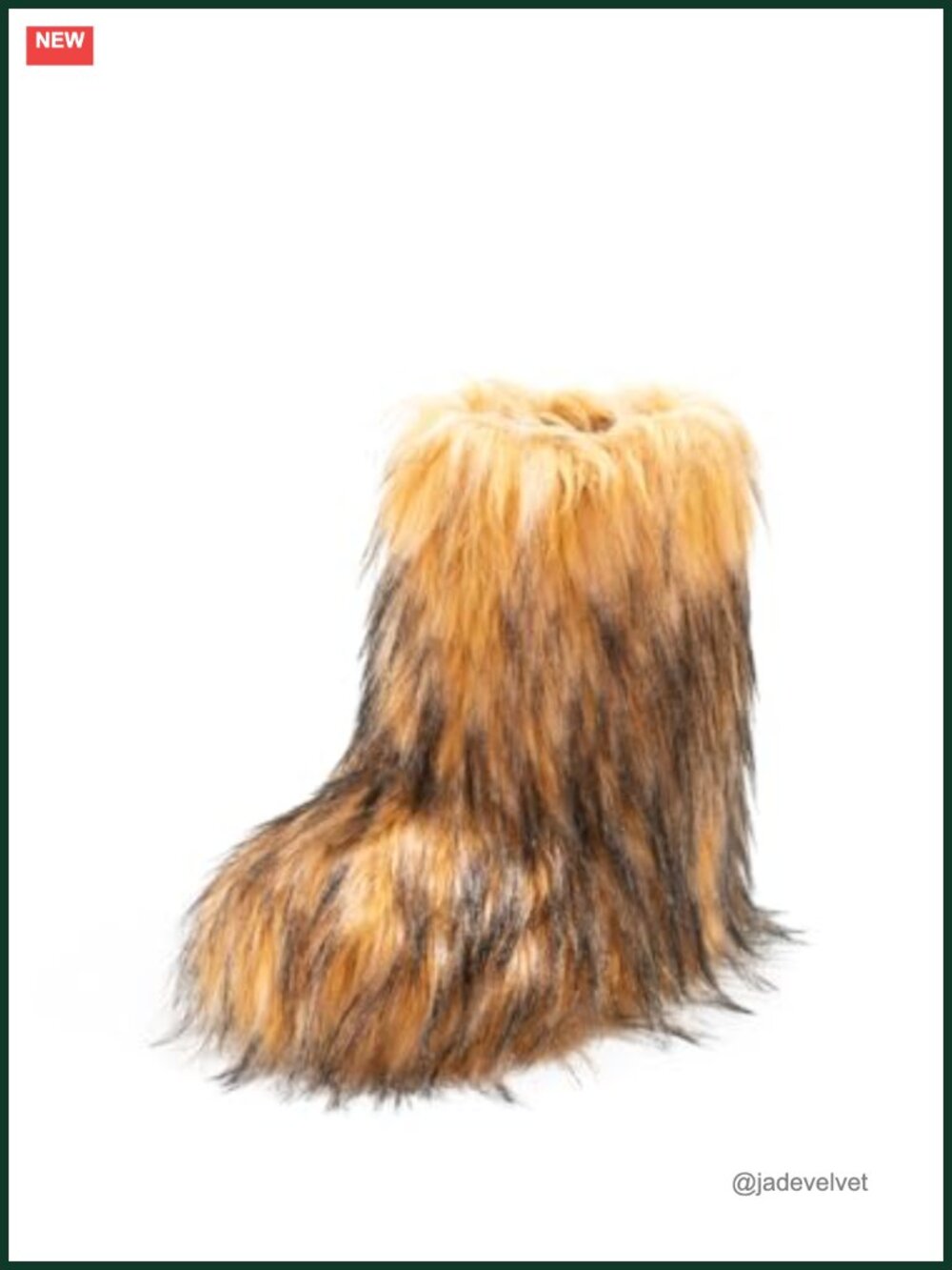 Faux Fur Mid-Calf Winter Boots Round Toe Cozy Snow Boots